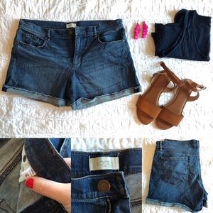 LOFT Cuffed Denim Shorts